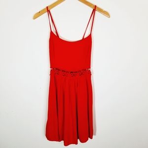 Lulu's Red Lace Cocktail Dress